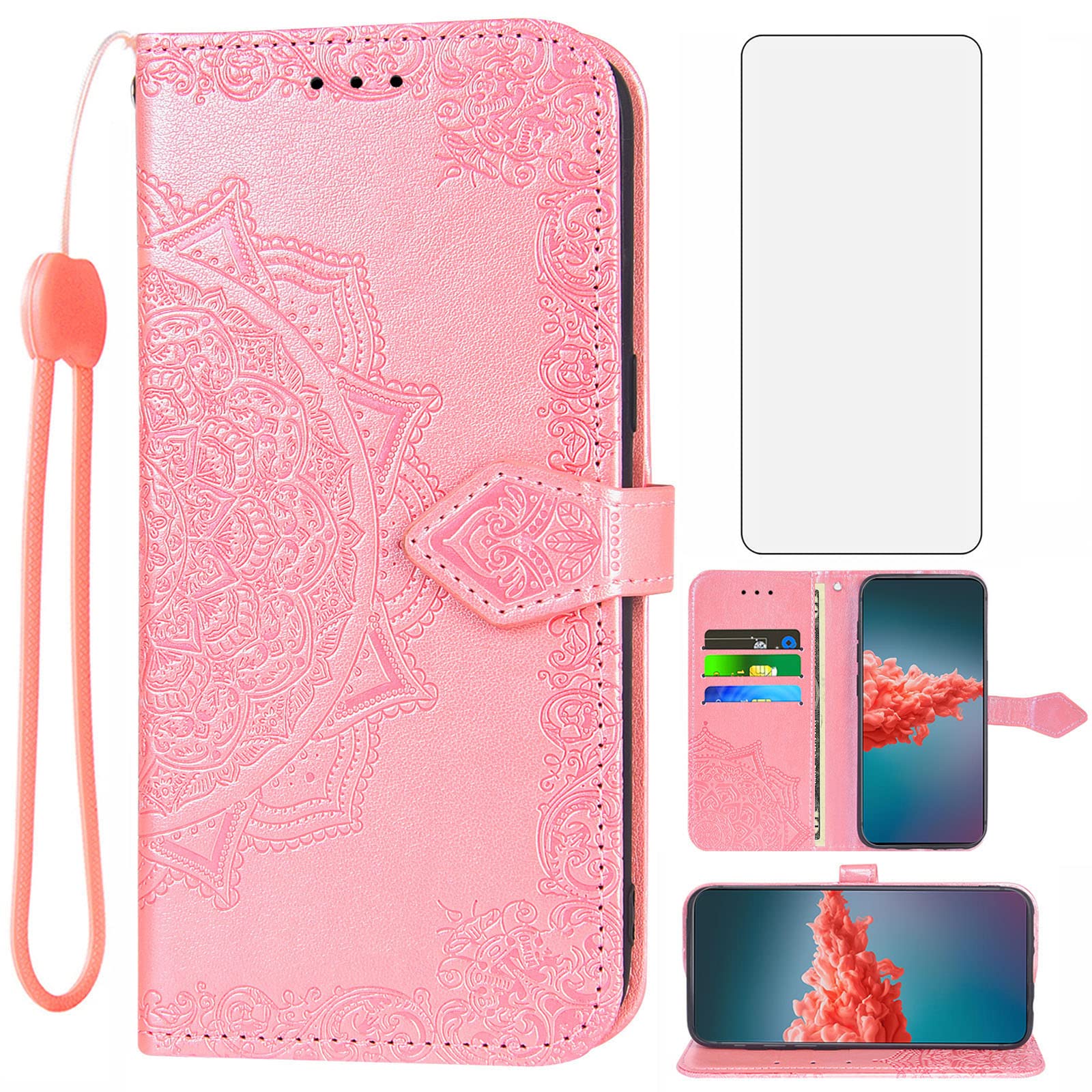 Compatible With Zte Axon 20 4g 5g Wallet Case Tempered
