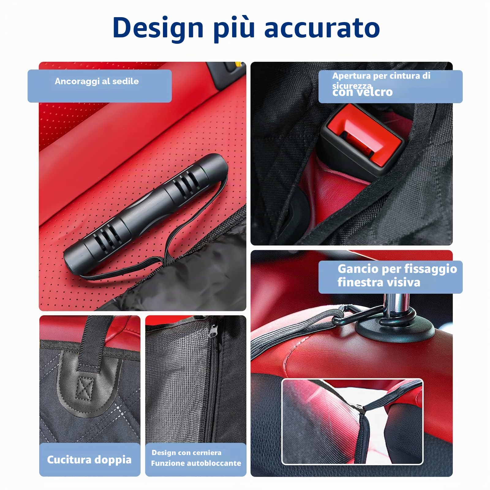 KYG Coprisedile Auto per Cani Telo Posteriore Auto per Animali Domestici Rivestimento per Sedile dell'Auto di Panno Oxford Impermeabile Antigraffiato e Antiscivolo Nero