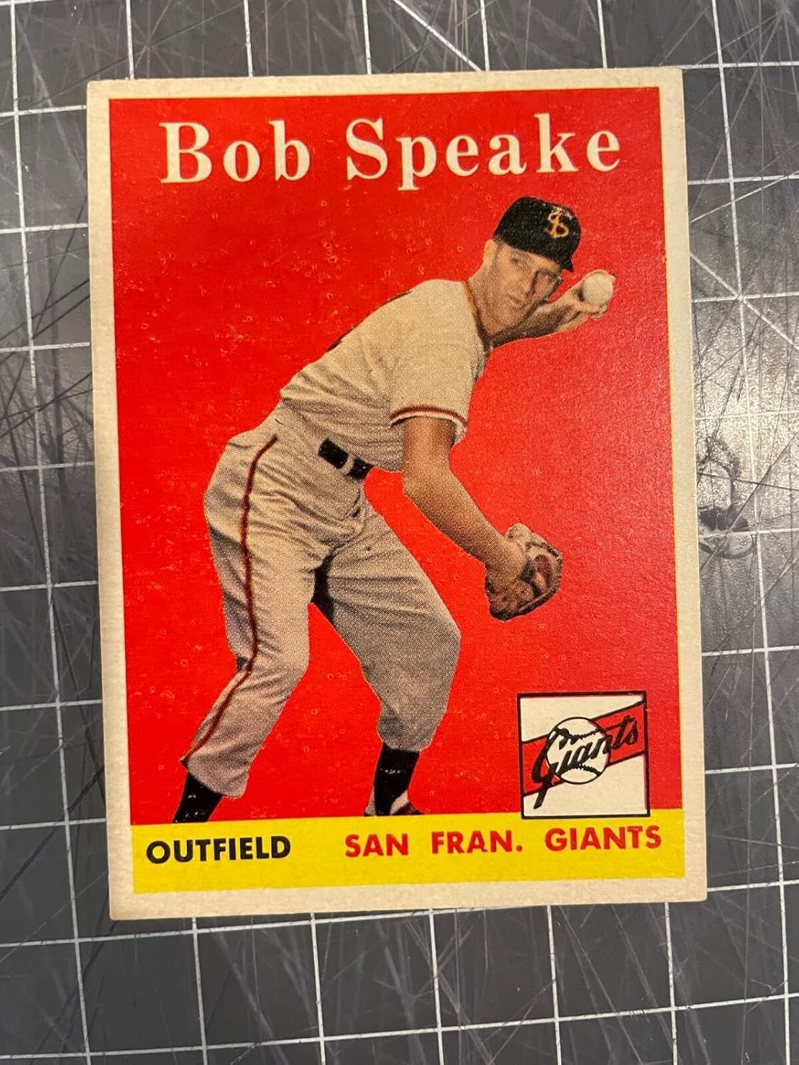 1958 Topps #437 Bob Speake San Francisco Giants Baseball Card Nm - Slabbed Baseball Cards
