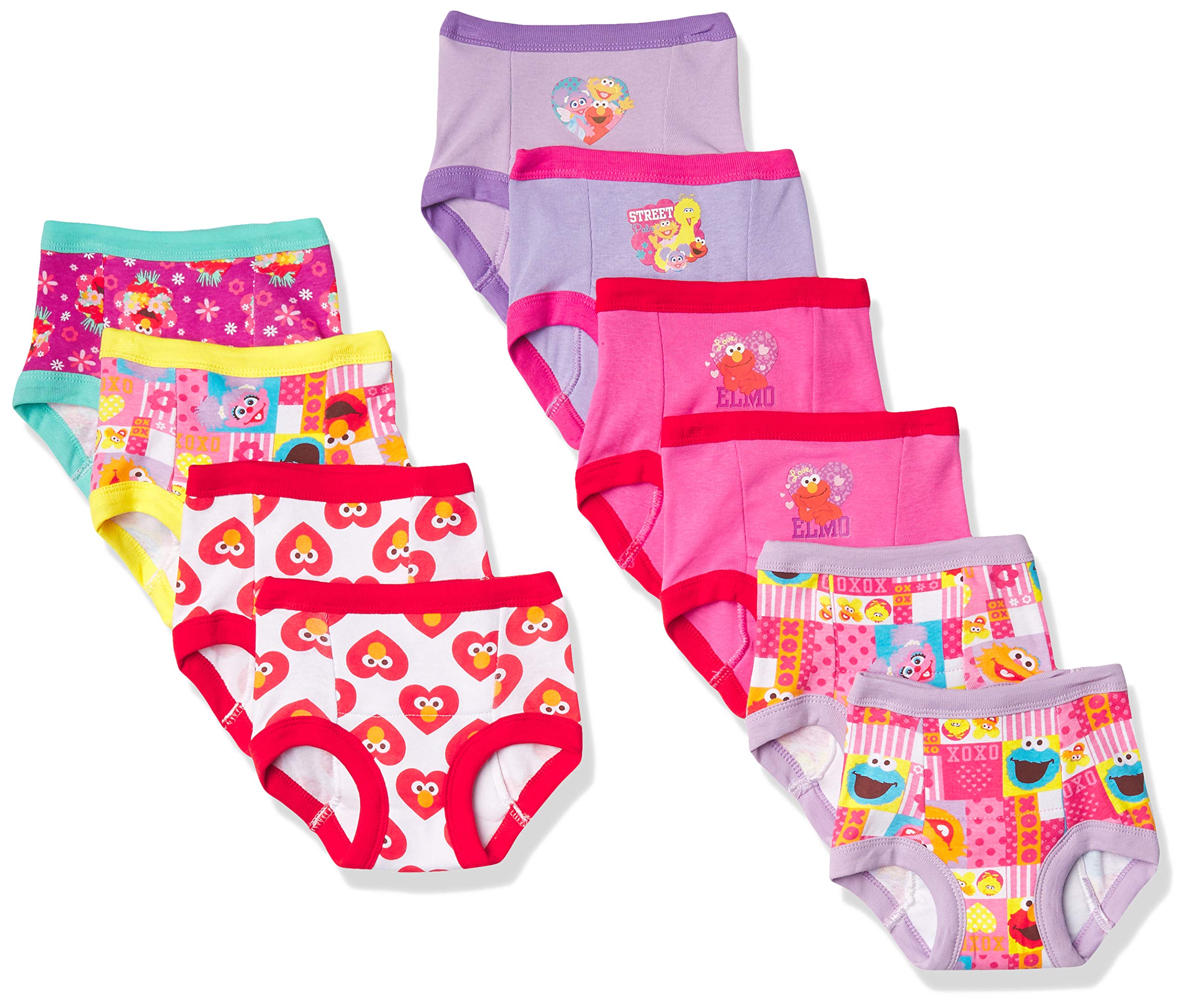 Sesame Street Unisex Toddler Potty Training Pants with Elmo, Cookie Monster and Big Bird with Stickers & Success Chart