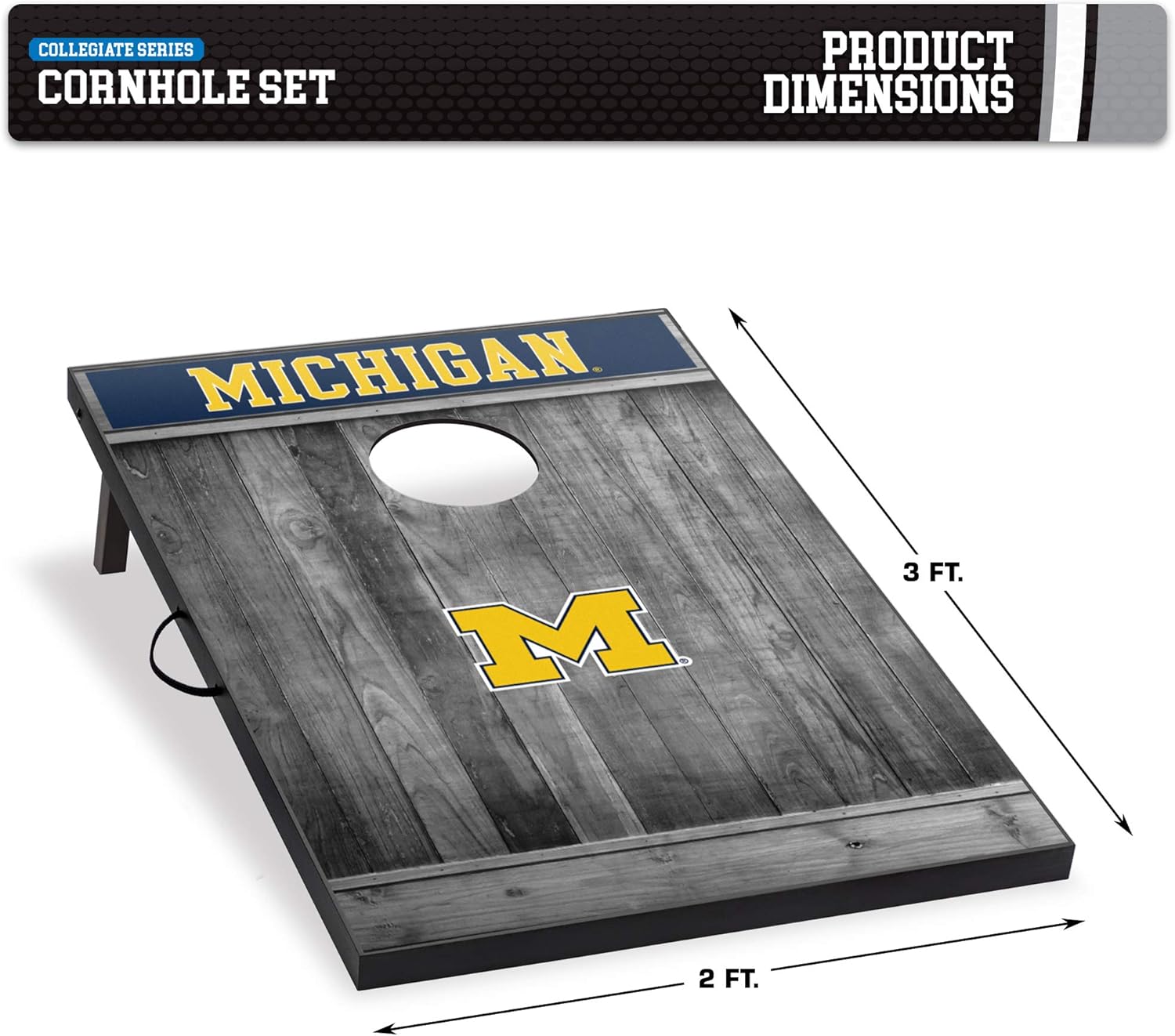 Wild Sports 2'x3' MDF Wood NCAA College Cornhole Set