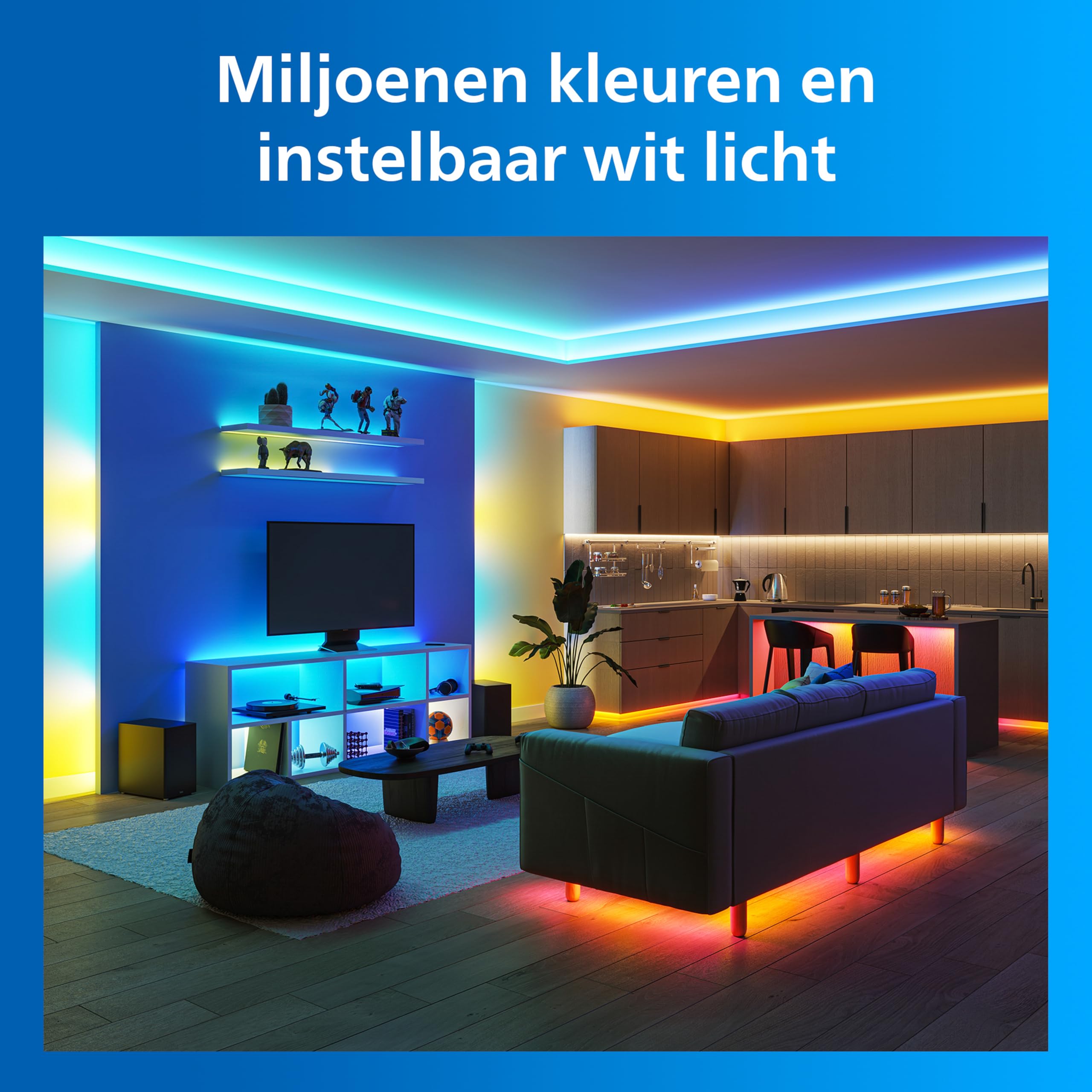 Philips Smart Lighting Striscia LED RGBICWW, 3 m