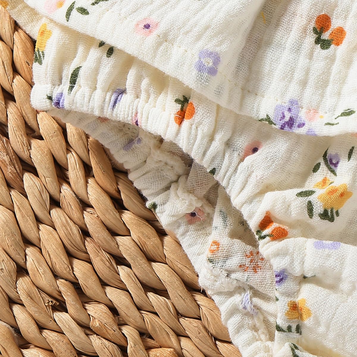 Letnie sukienki dla noworodków, dziewczynek, kwiatowe, boho sukienka bawełniana i lniana z falbankami, z czapką, letnie ubrania dla niemowląt