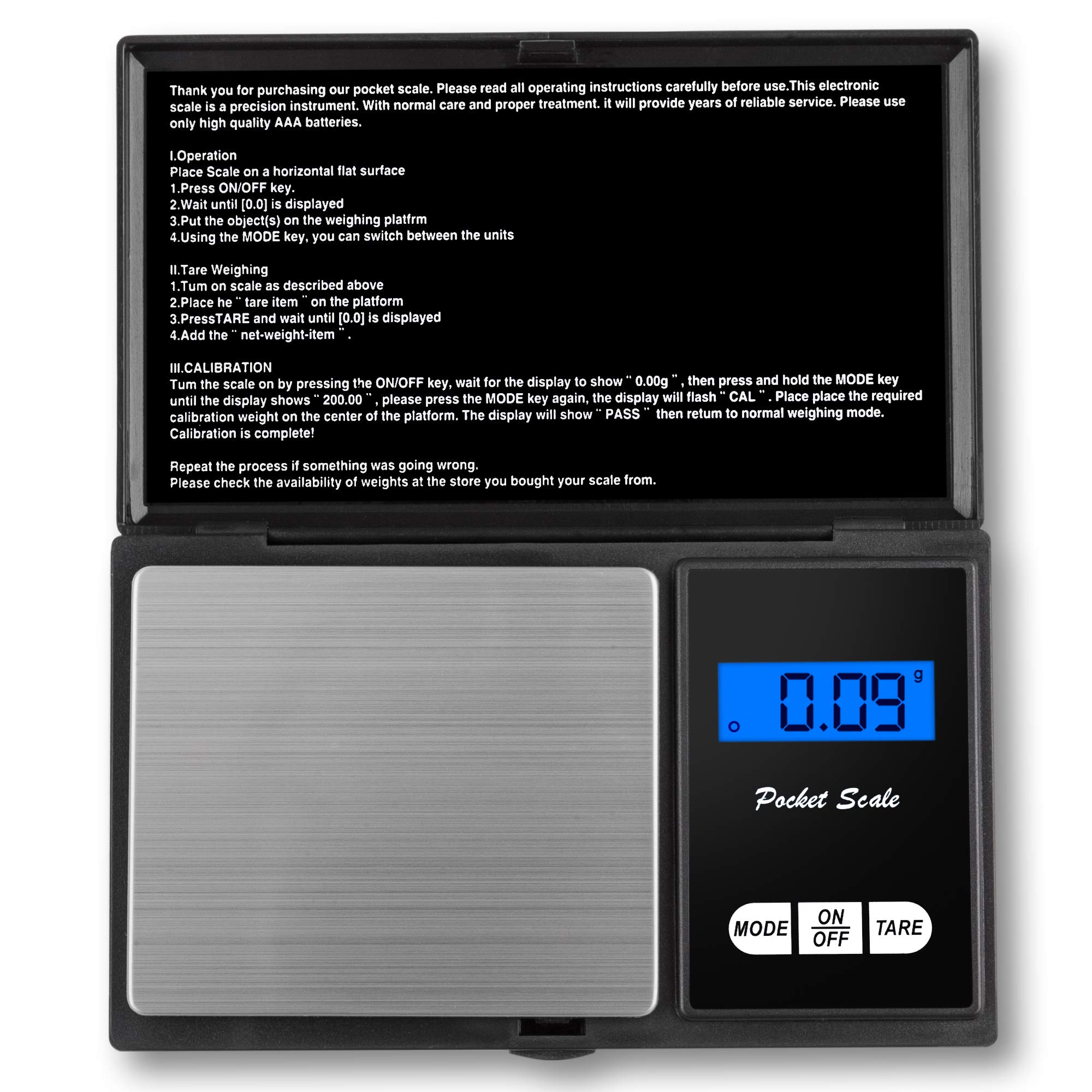 Karven AccurCore 2 Digital 0.01g x 200g Pocket Kitchen Cooking Weighing Scales For Food, Herbs, Coffee, Jewellery, Gold Bullion - Portable Mini Electronic Scale (Batteries Included)