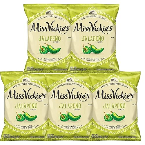 Miss Vickie's - Patatas fritas cocidas con sabor a jalapeño, 40 g1.4 oz (paquete de 5) enviadas desde Canadá