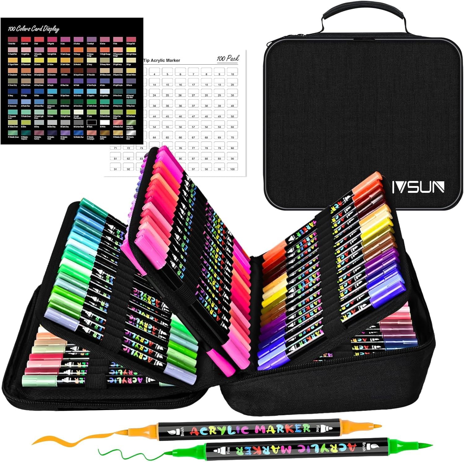 Pennarelli Acrilici Doppia Punta - 20 Colori, Per Pietre, Legno, Vetro - Foto 11