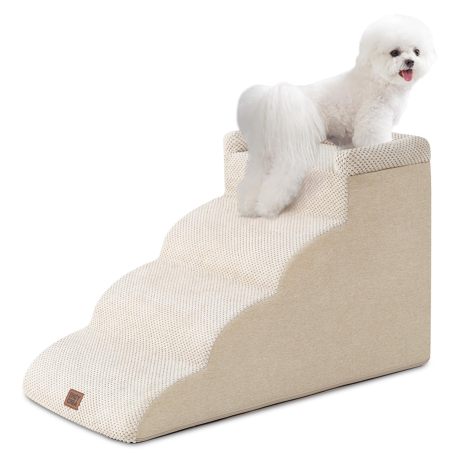 EHEYCIGA Scala per cani di piccola taglia 35.5cm, Beige