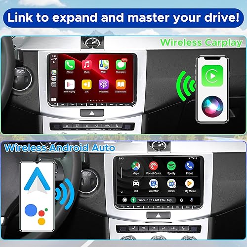 Miniatura 2 de SCUMAXCON Radio estéreo de coche de 7 pulgadas Carplay Android Auto Android 11 8-CORE 2+32G IPS Touch WiFi BT FM AM RDS GPS Navegación DSP USB