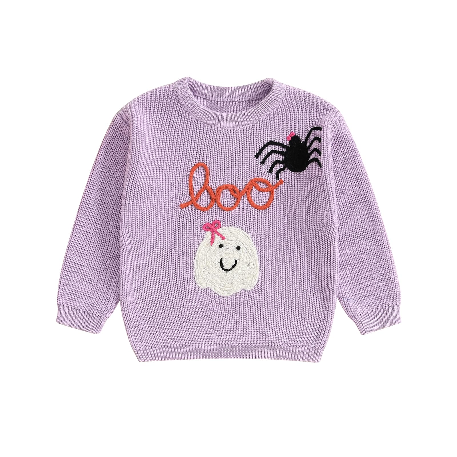 LSFYSZD Toddler Baby Girls Boys Halloween Pumpkin Sweaters Long Sleeve Crew Neck Winter Warm Knitwear Pullover Jumpers Top — view 203