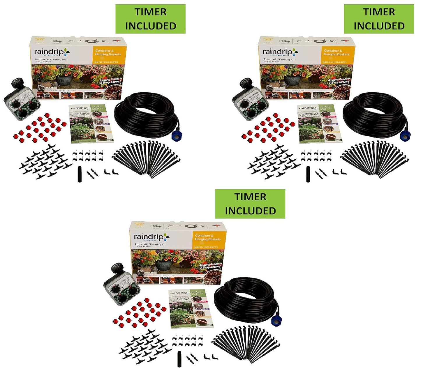 Raindrip R560DP Automatic Watering Kit for Container and Hanging Baskets, Water up