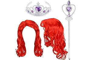 Ariel Red Hair Wig for Kids - Perfect for Halloween Mermaid Costumes