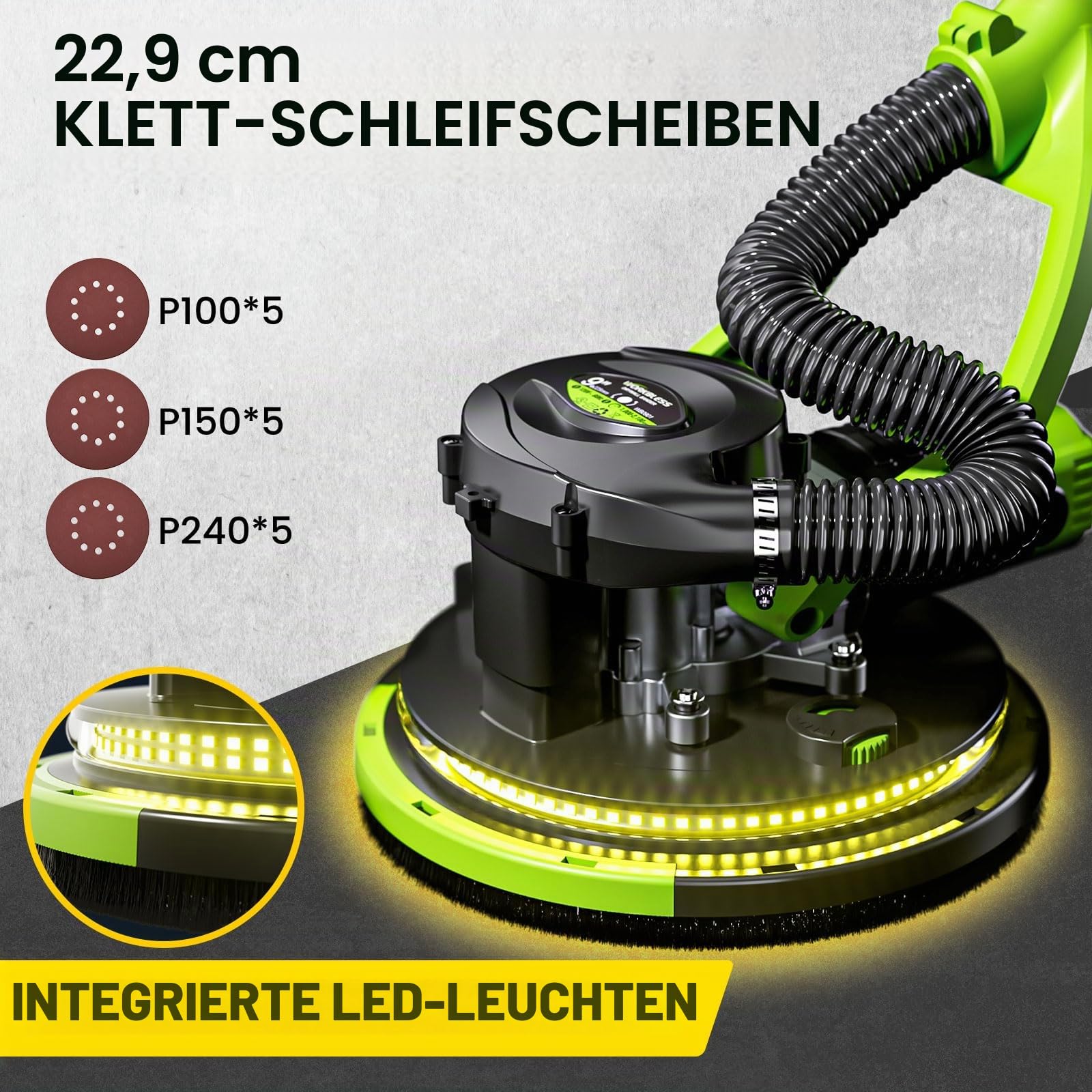 15 Stück Trockenbauschleifer mit Staubsauger 1000-2100 U/min