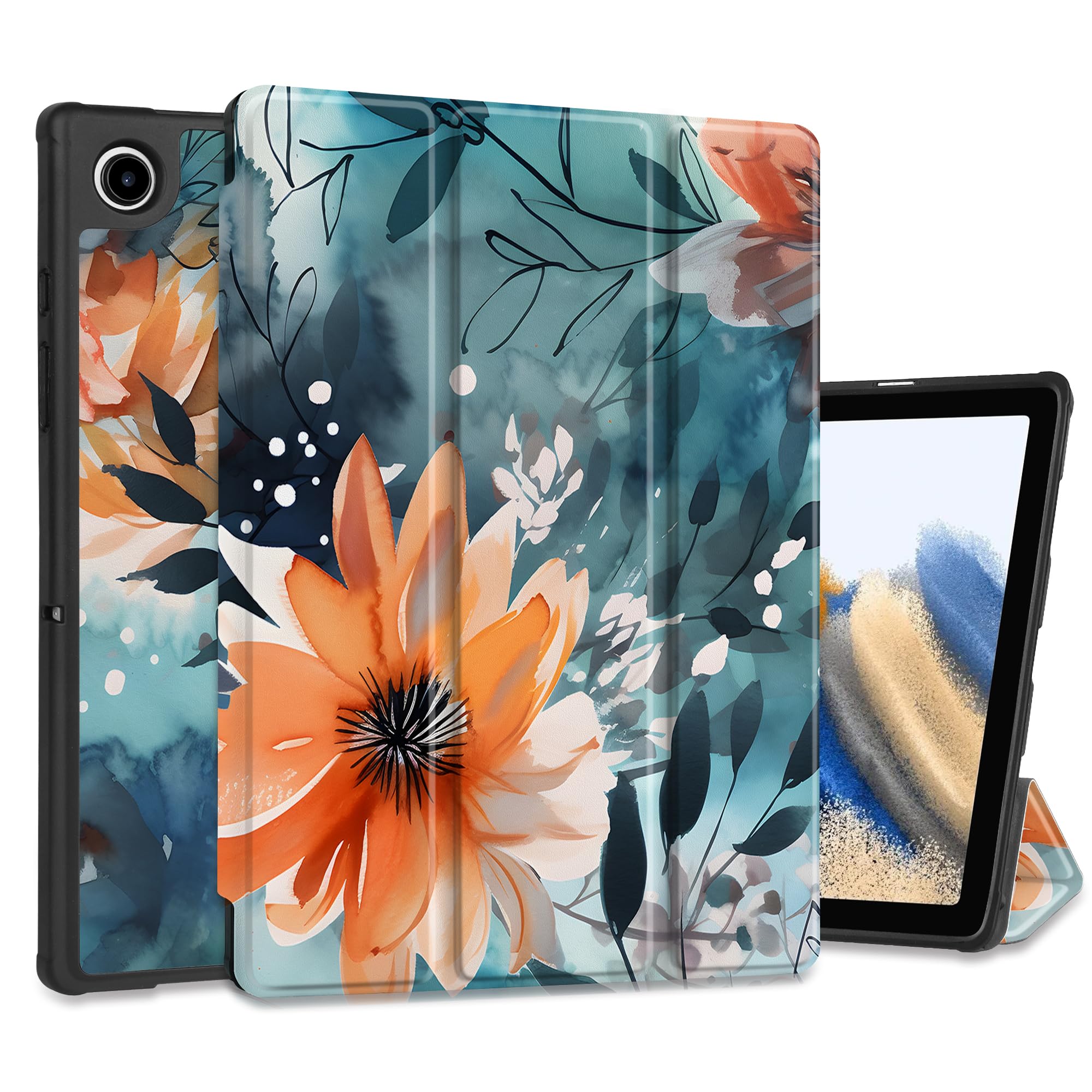Yebiseven Case for Samsung Galaxy Tab A8 10.5 inch 2022 Released Model SM-X200/X205/X207, Shockproof Tablet Case with Auto Sleep/Wake & Folding Stand