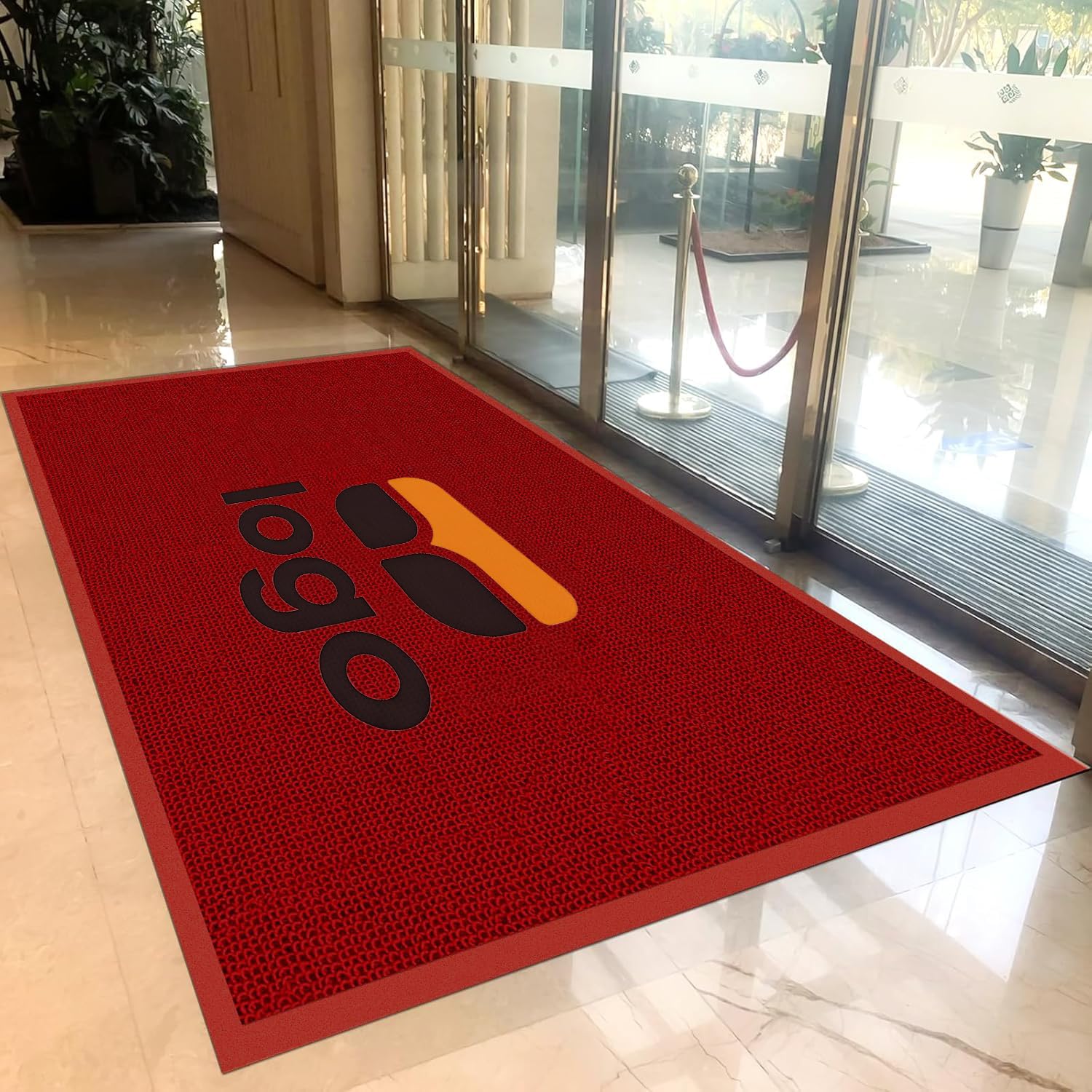 Paillasson Personnalisable avec Logo et Texte Tapis Personnalisés Antidérapant de Sol D'entrée d'ascenseur D'hôtel de Centre Commercial,50x70cm