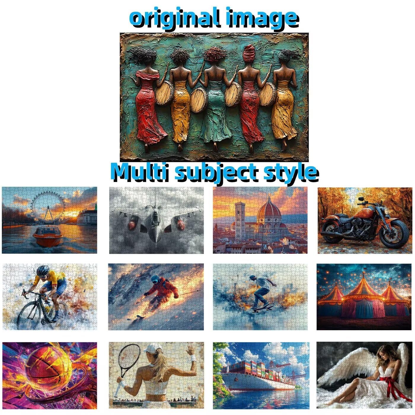 Puzzle 5000 sztuk instrumentów muzycznych, puzzle 5000 sztuk dla dorosłych afrykańskich kobiet drewniane puzzle dla dorosłych 160x105cm puzzle dla całej rodziny dekoracja ścienna prezent kobieta