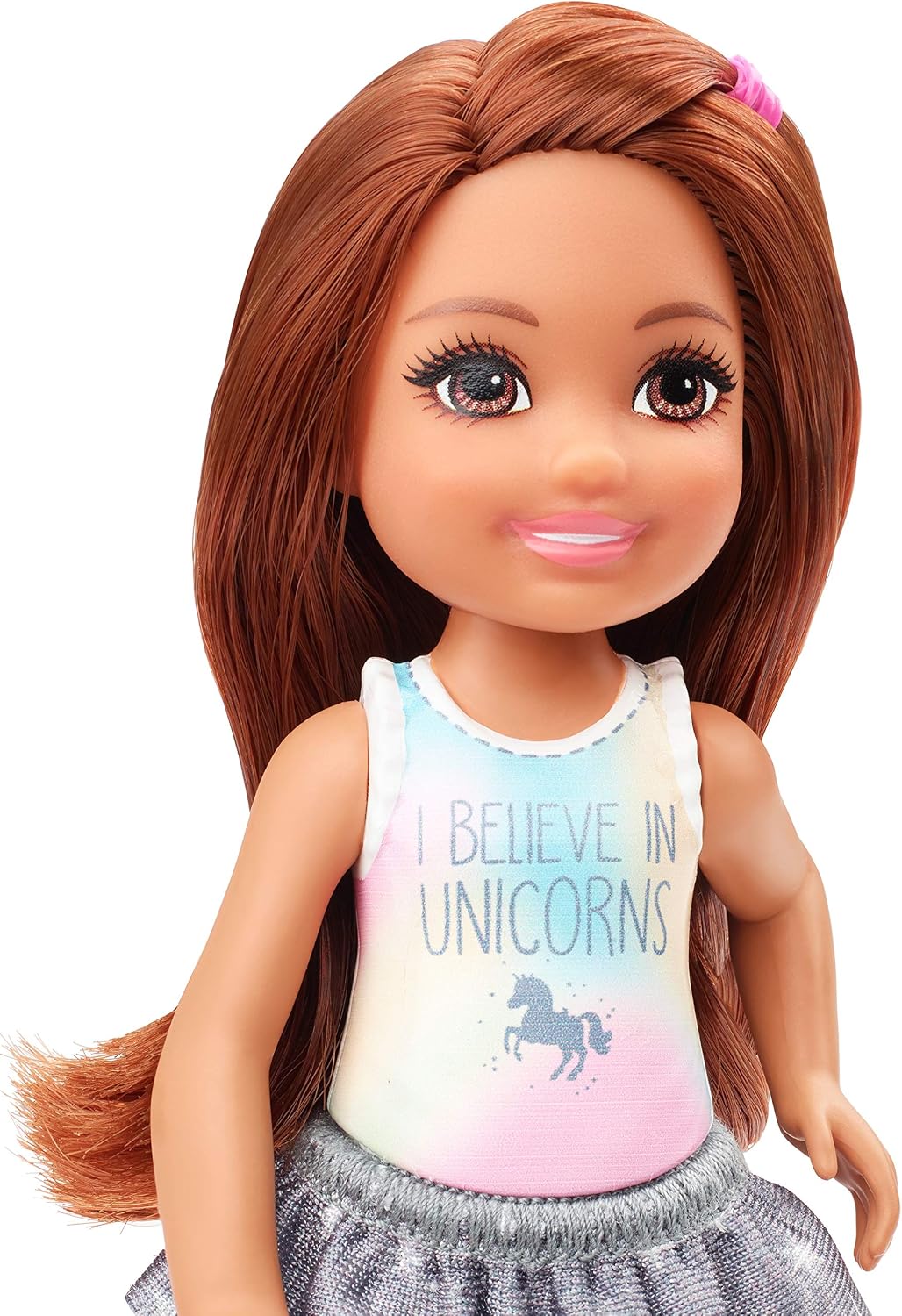 Barbie Club Chelsea Brunette Doll with Skirt and T-Shirt, Gift Toy for Girls and Boys +3 Years Old (Mattel GHV63) - Image 4