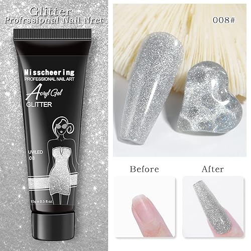 Miniatura 8 de RoseFlower Juego de gel de uñas de polietileno de 8 colores que cambian de temperatura, kit de gel de extensión de uñas de polietileno, gel de