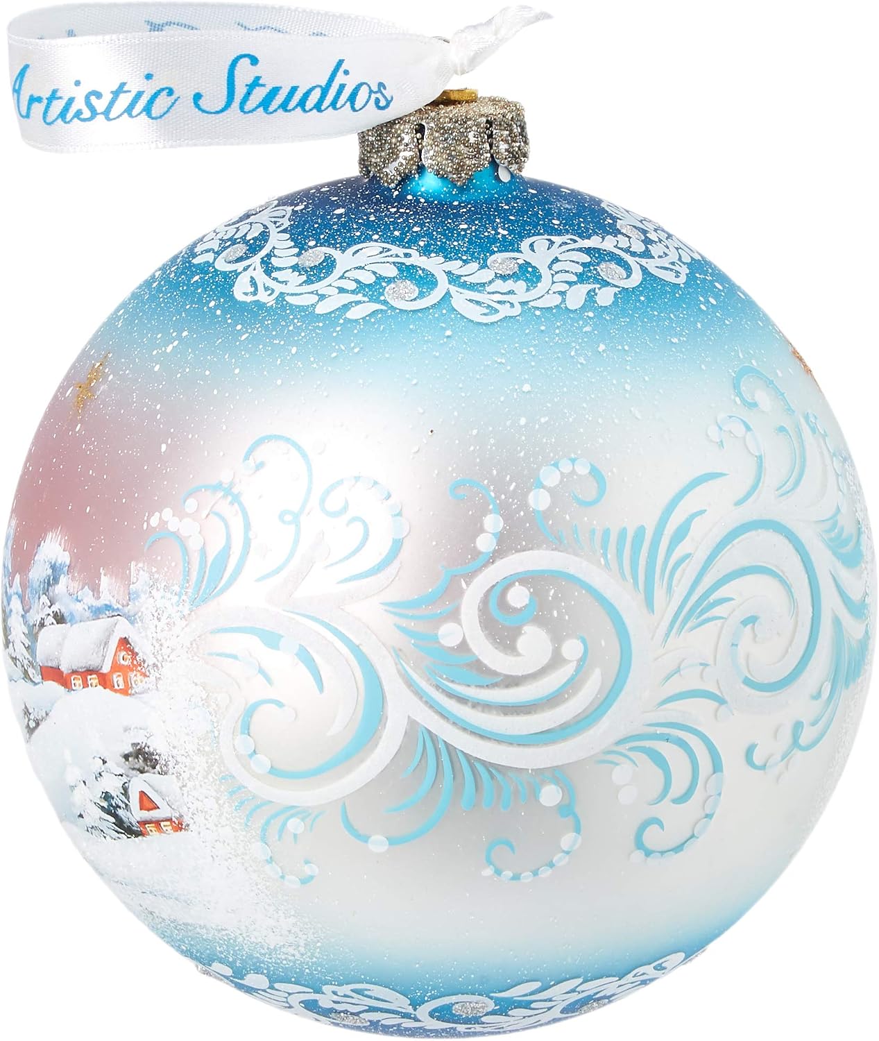 Limited Edition, Oversized Special Delivery Ball Glass Ornament, Christmas Decor - 73845 by G.DeBrekht