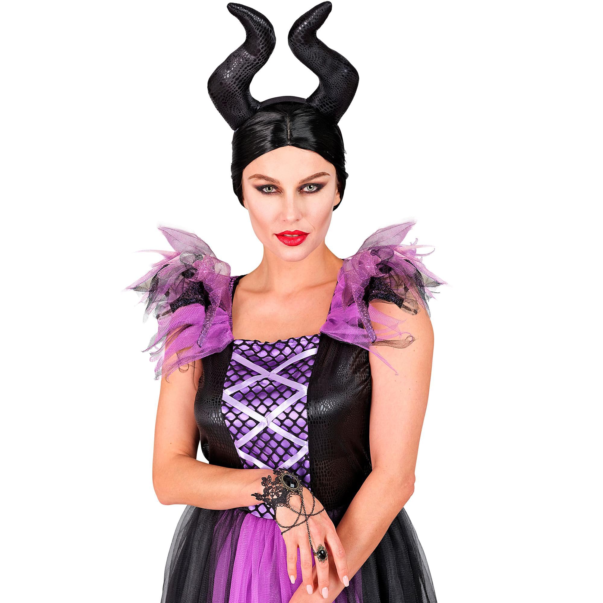 W WIDMANN MILANO Party Fashion - Koronkowa bransoletka z pierścionkiem i kamieniem szlachetnym, gotycka, dodatek do kostiumu na Halloween