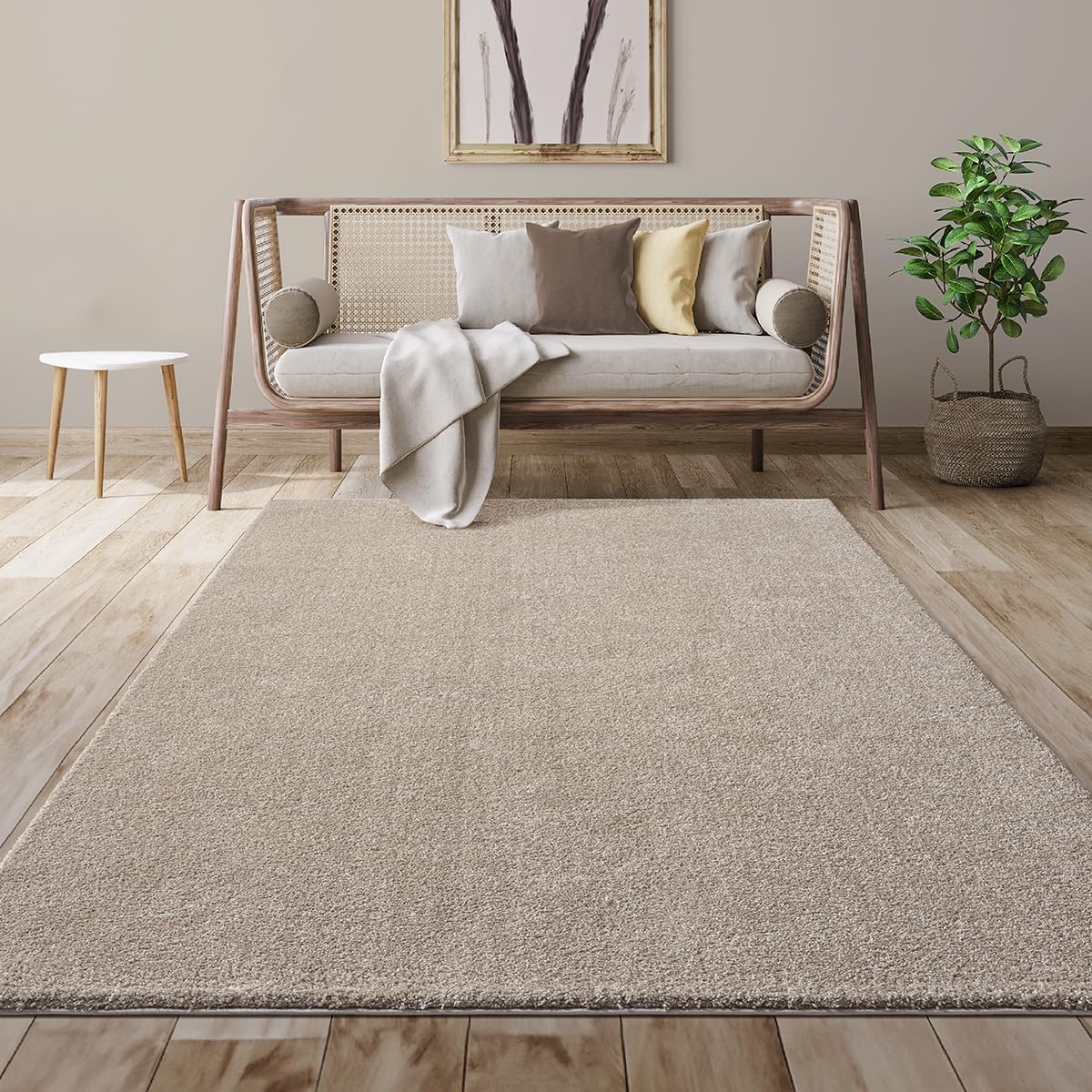 Mia's Tapis géant Moderne à Poils Courts et Moelleux - Toucher Super Doux - Effet mélangé - Brillance élégante
