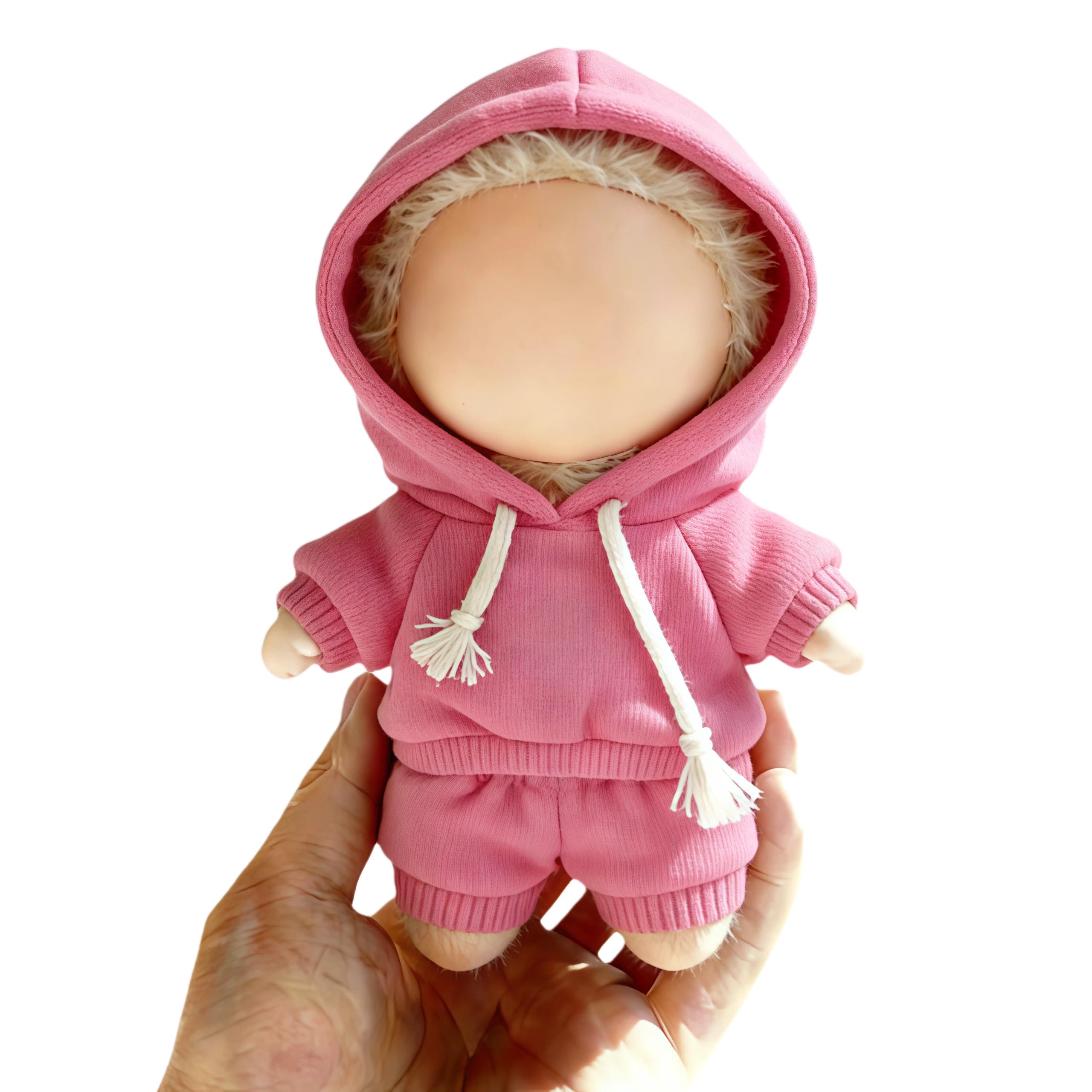 17cm Doll Hoodies Clothes Outfit Set, Casual Style Costumes for 17cm Dolls Dress up Unique Style, Cute and Premium Dolls Outfit Accessories (Pink Sweatshirt)