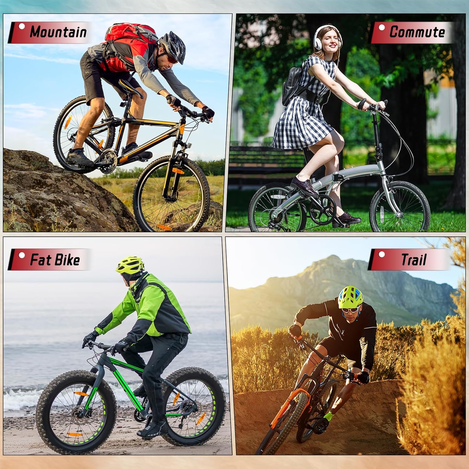 BUCKLOS IIIPRO IV2 MTB Hydraulic Disc Brake Set, 2 Piston Left Front 850mm Right Rear 1550mm Aluminum Alloy Levers Calipers for Mountain Bike/Ebike/Folding Bike/Fat Bike