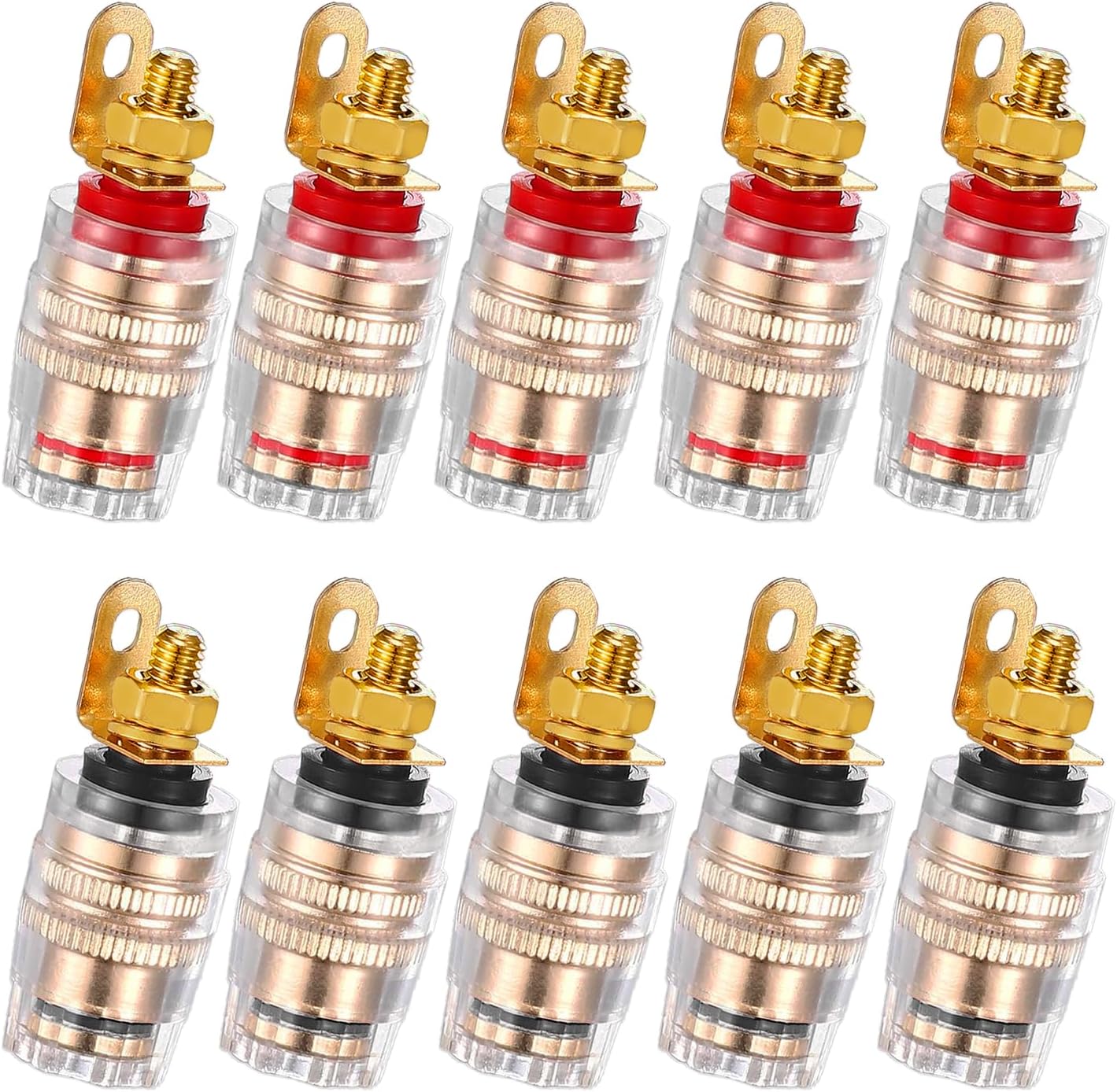 4PCS Amplifier Binding Post Speaker Terminal Rhodium Plated Copper