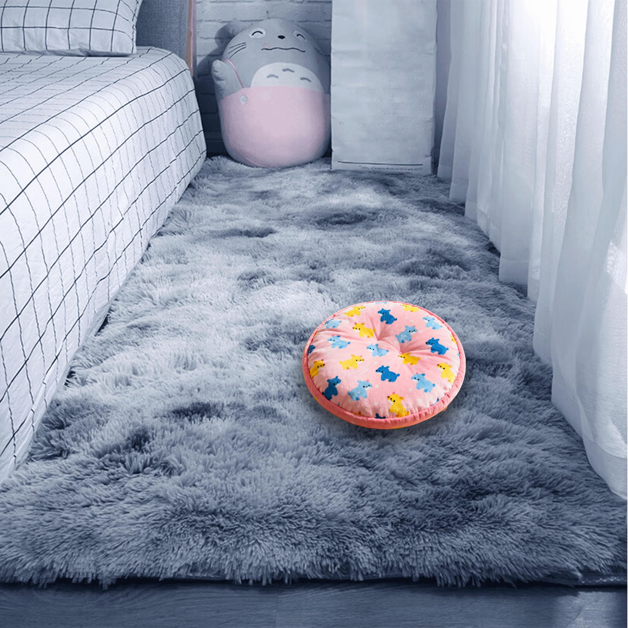 Tapis de salon antidérapant et moelleux compatible chauffage au sol