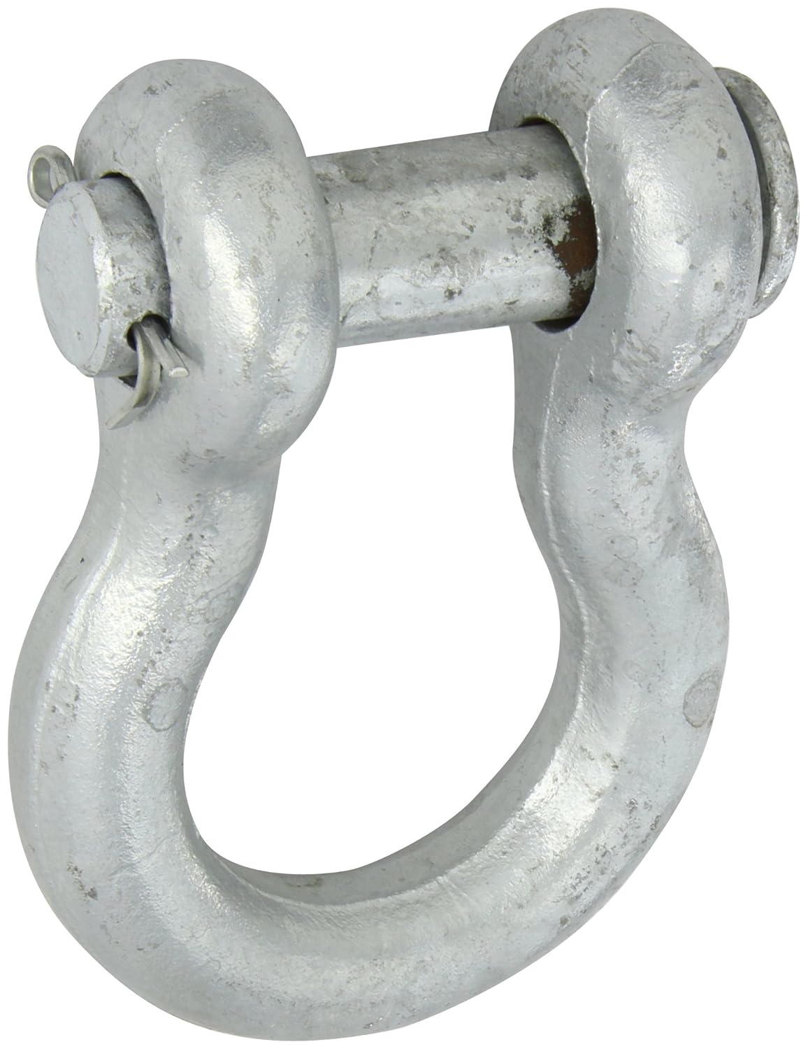 Indusco SH001IM06 Hot Dipped Drop Forged Galvanized Steel Round Pin Anchor Shackle, 17000 lbs Working Load Limit, 1" Size