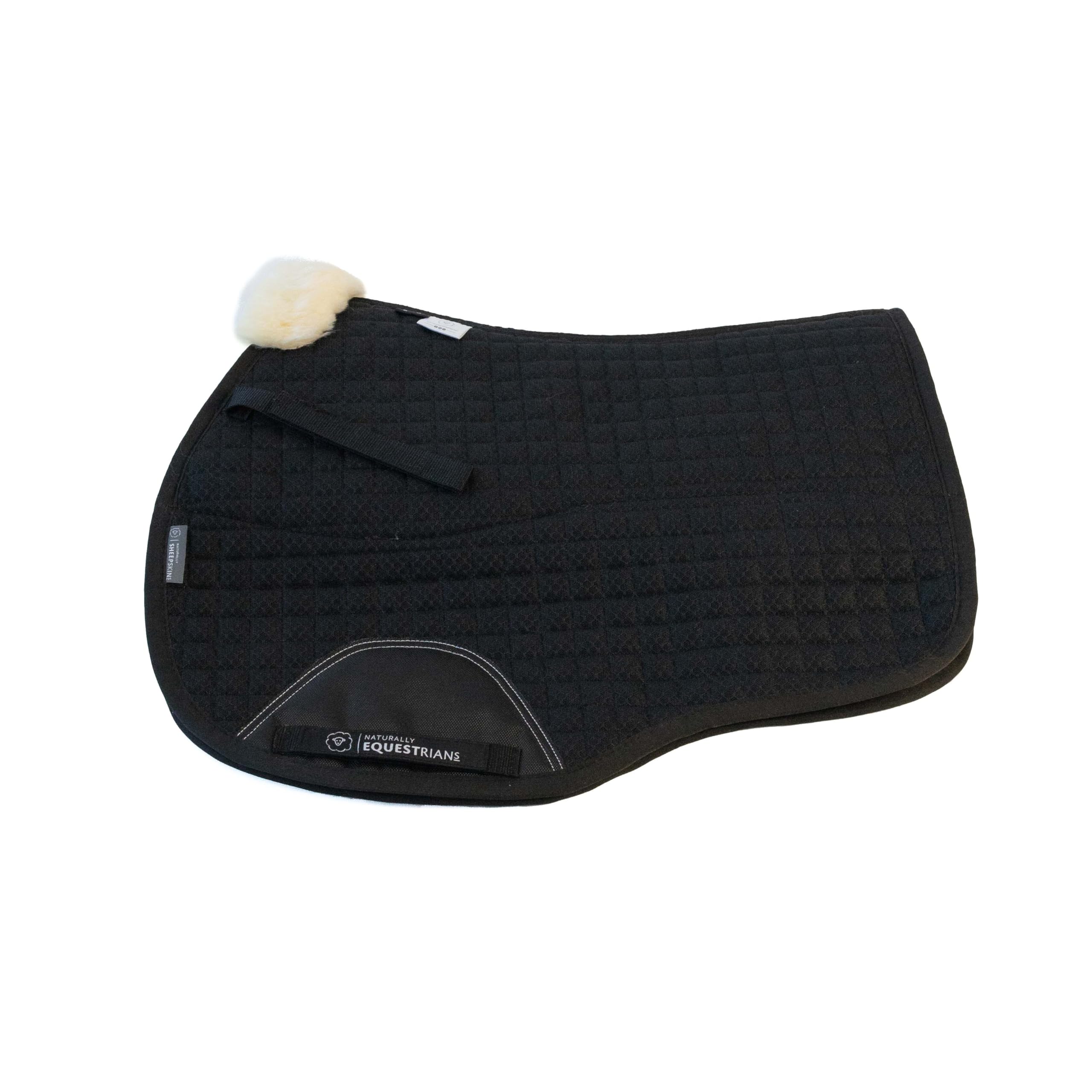 Naturally Equestrian Half Lined All Purpose Air Mesh Square (Natural & Black, Large)