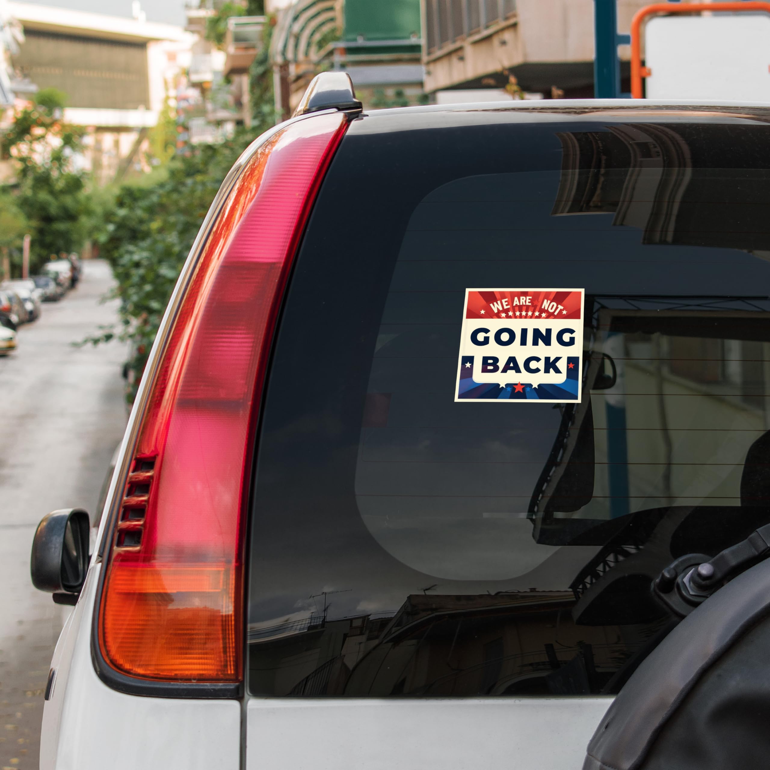 We are Not Going Back Bumper Sticker for Car Versatile Car Stickers and Decals Durable Car Sticker Set — view 4