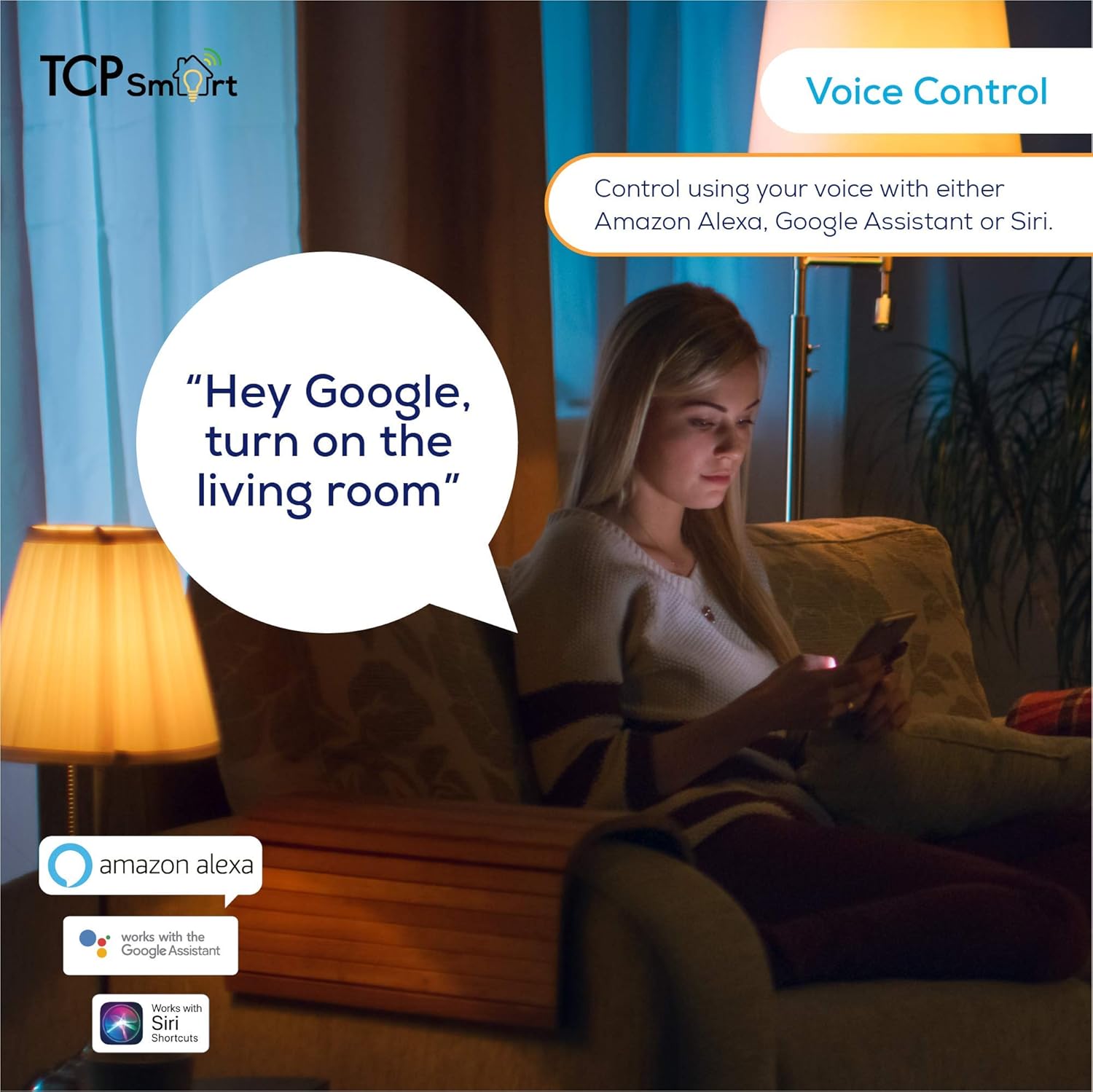 Free Shipping Over $50 TCP Smart WiFi GU10 Warm White 380lm Get Special Price TCP Smart WiFi GU10 Warm White 380lm