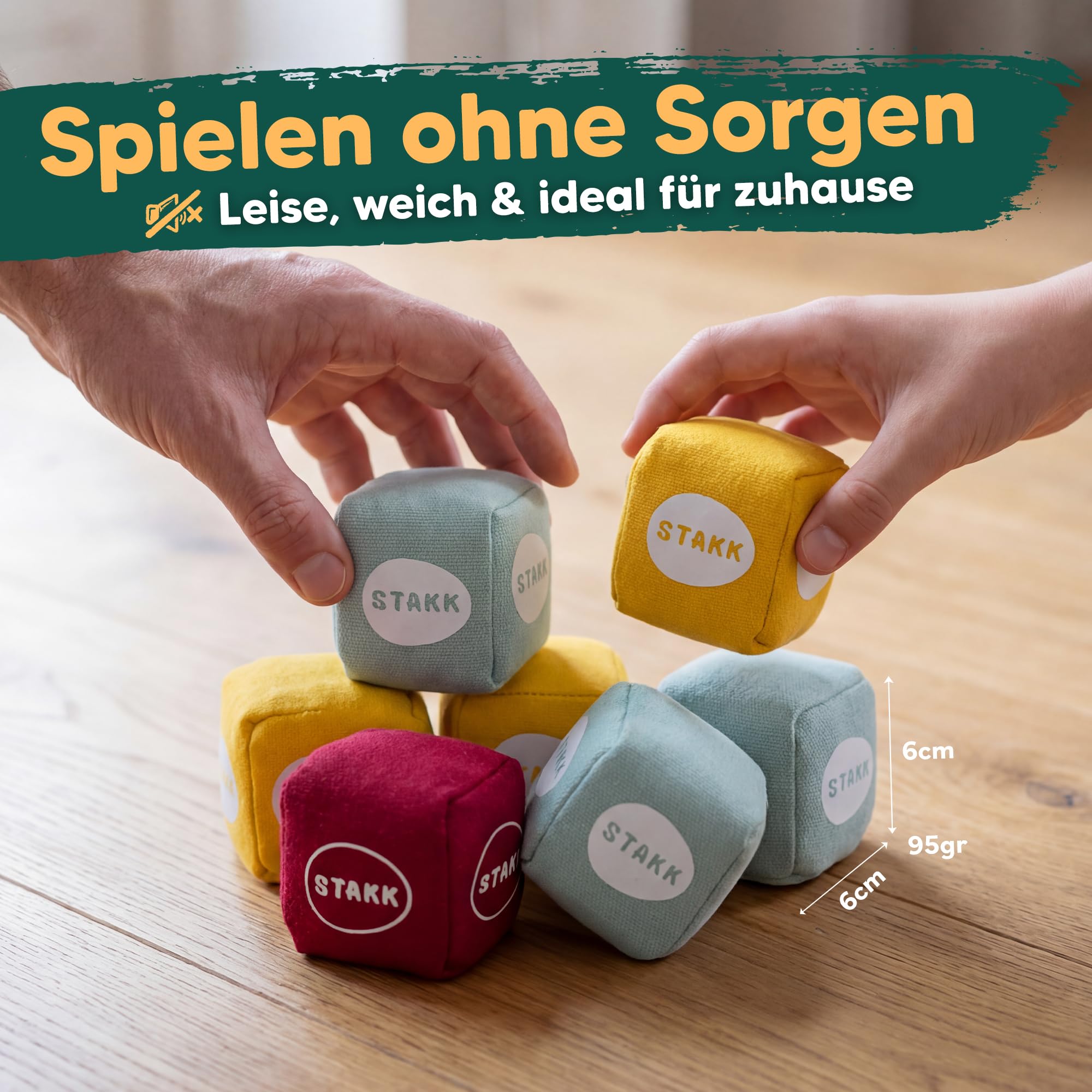 softSTAKK | Das Erfolgs-Wurfspiel jetzt für Indoor & Outdoor | Boccia & Boule neu interpretiert | Familienspiel vereint Geschick & Strategie | Wurfspiel für Kinder & Erwachsene