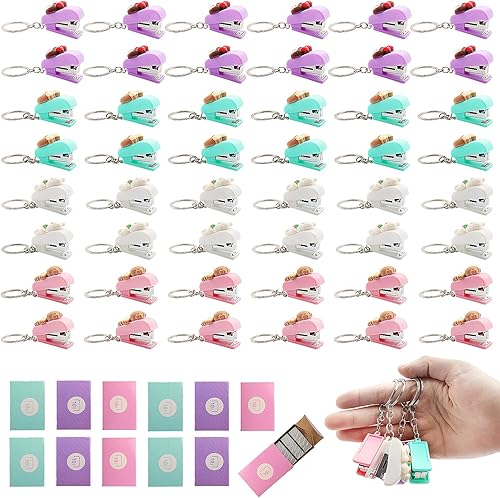 Mini grapadora de 48 piezas con 96 grapas mini grapadora portátil para oficina