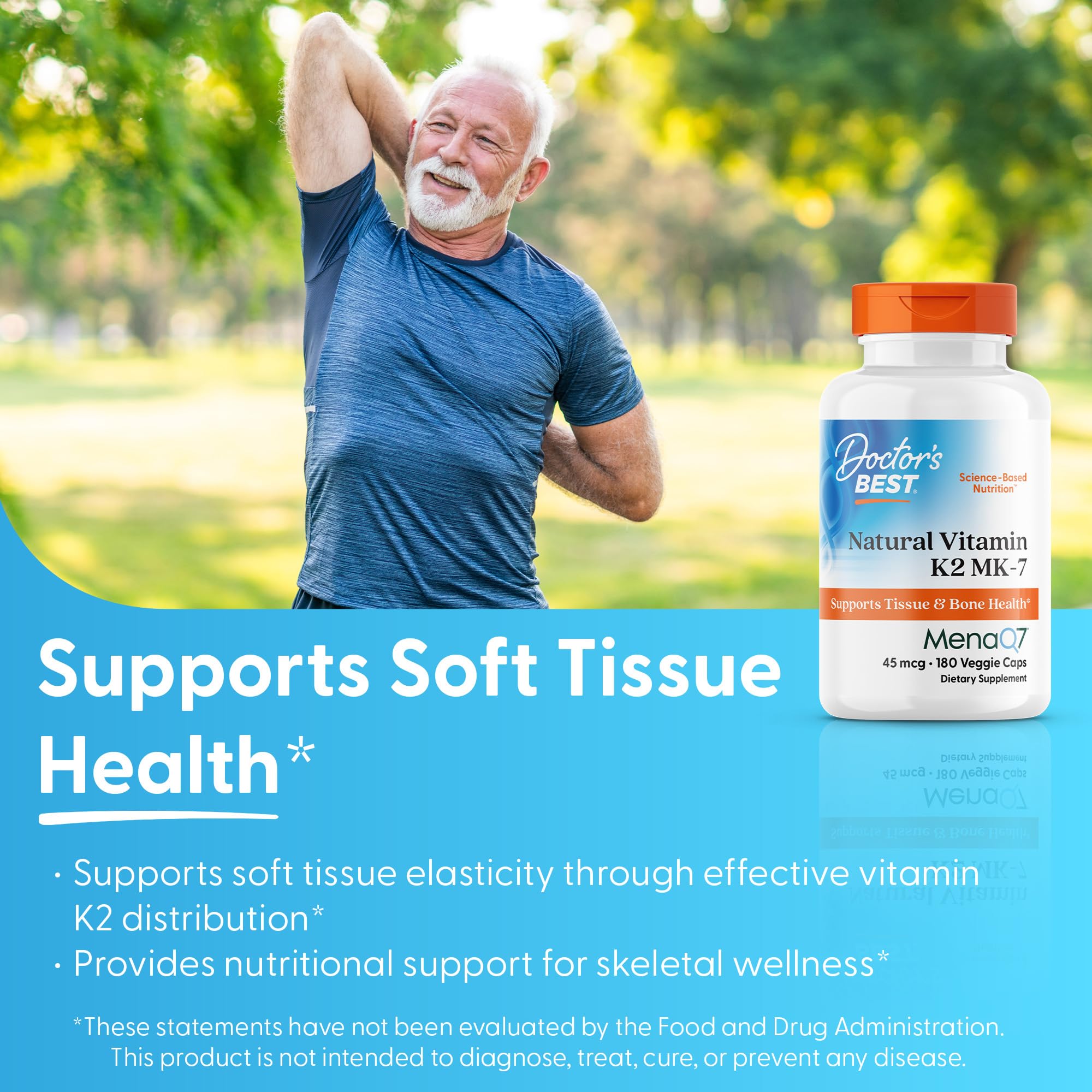 Doctor's Best Natural Vitamin K2 MK7 Supplement, Non GMO, 180 Veg Caps — Amazon image 7