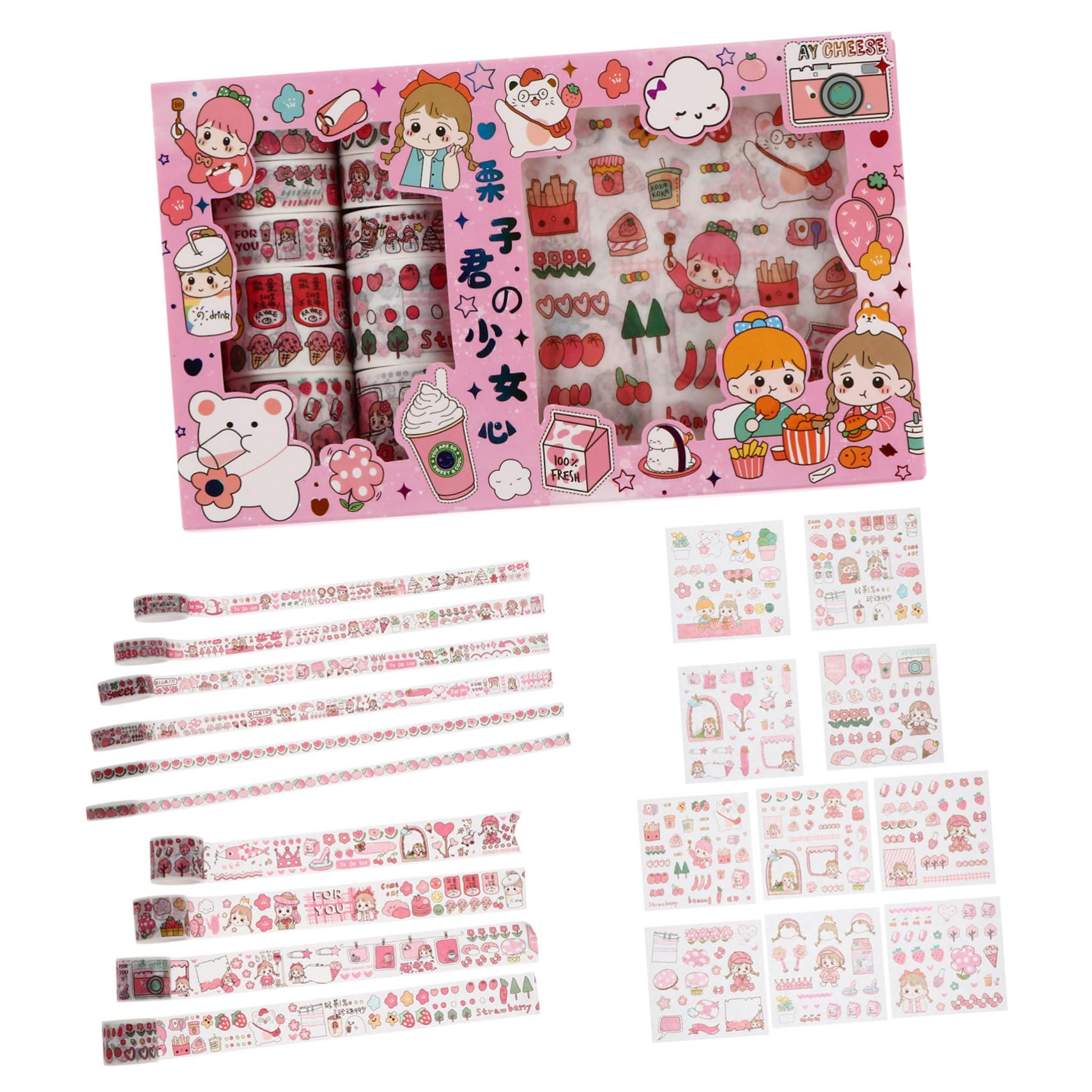 STOBOK 3sätze Teiliges Niedliche Washi Tapes Für Kreative Tagebuchgestaltung Dekorative Klebebänder Für Scrapbooking Planer -projekte Und