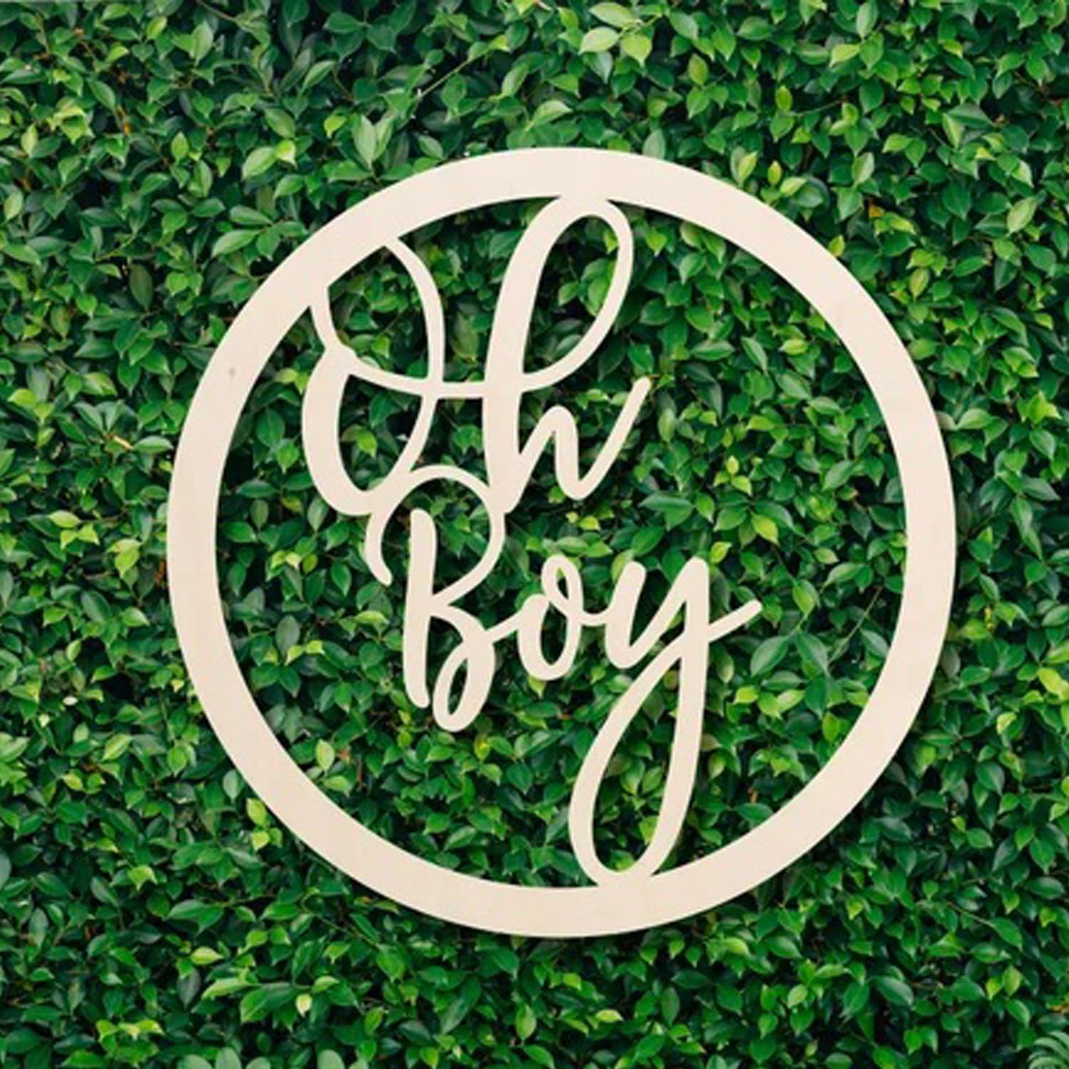 Wooden Oh Boy Sign,Baby Shower Wall Decor,Pregnancy Announcement Decor for Backdrop Display,Gender Reveal Party,Nursery Decor(12×12in)
