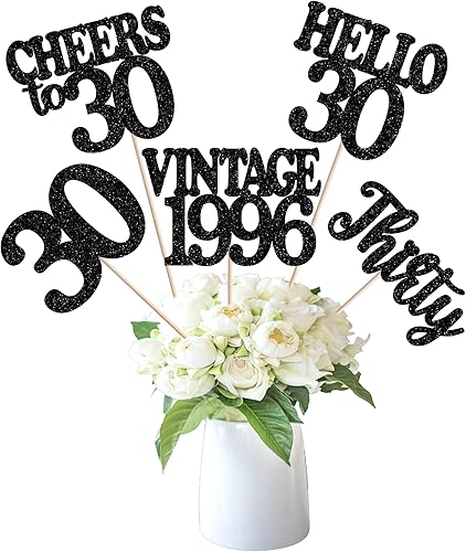 Miniatura 62 de 15 piezas de centro de mesa de feliz cumpleaños 13 palos oficiales para adolescentes vintage 2012 Hello 13 centros de mesa de flores palos saludos a