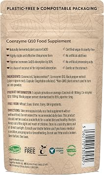 Coenzyme Q10 – Together Health – Ubiquinol Co10 – Naturally Fermented – 95% Piperine – Vegan Friendly – Made in The UK – Pack of 3-90 Vegecaps