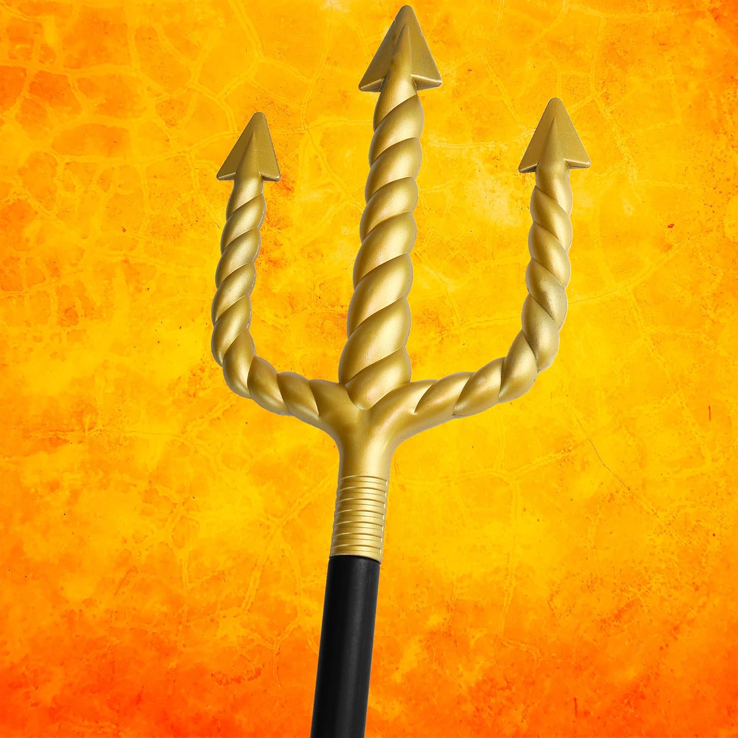 Skeleteen Gold Trident Costume Accessory - Golden Pitchfork Spear Toy Prop Weapon Staff Accessories for Adults and Kids Costumes : Clothing, Shoes & Jewelry