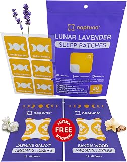 Naptuno Sleep Patches for Adults Extra Strength - 30 Pack, Lunar Lavender for Better Deep Sleep, Natural Ingredients Sleepy Stickers, Easy to Apply and Comfortable Sleep Patches for Women and Men