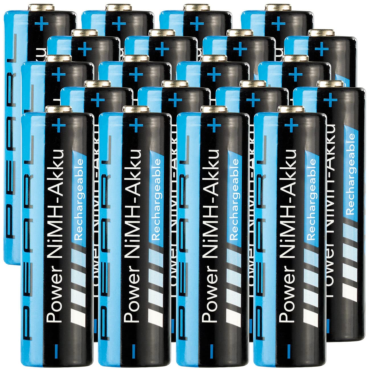 PEARL Power Akku: 20er-Set NiMH-Akkus Typ AA Mignon, 2.700 mAh (Batterien AA, mit Langer Lebensdauer)