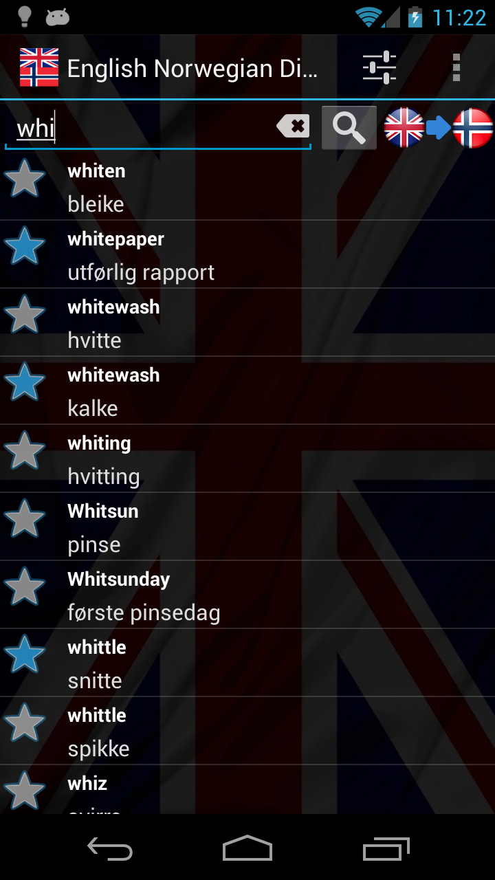Offline English Norwegian Dictionary App on Amazon Appstore