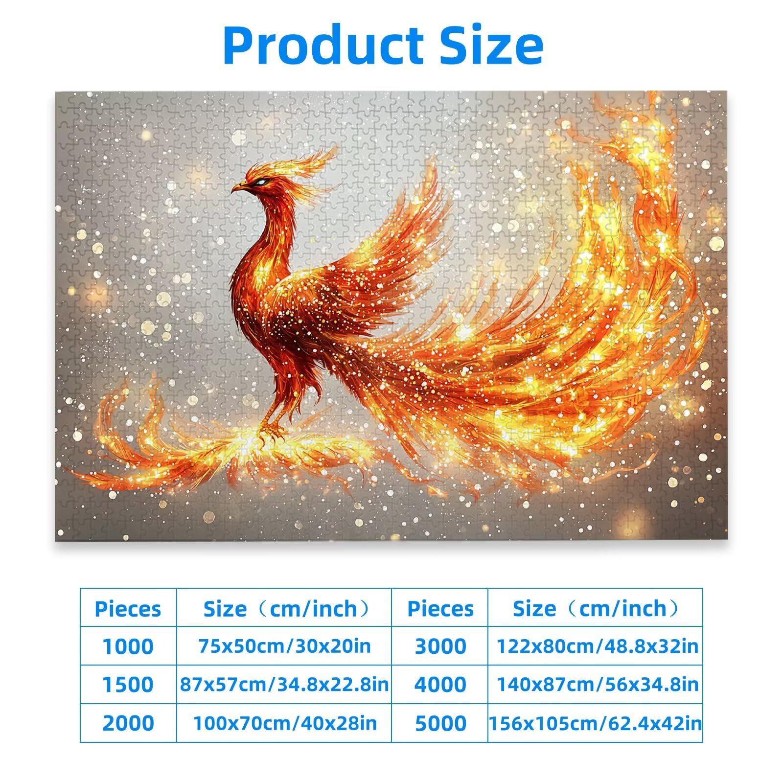 Puzzle 4000 Piezas, Puzzle Fénix con Caja para Adultos, DIY Animal Rompecabezas Madera para Adultos, 4000 Piezas Rompecabezas Desafiante, para Decoracion Hogar, Regalo Mujer, Regalo Hombres, -1780
