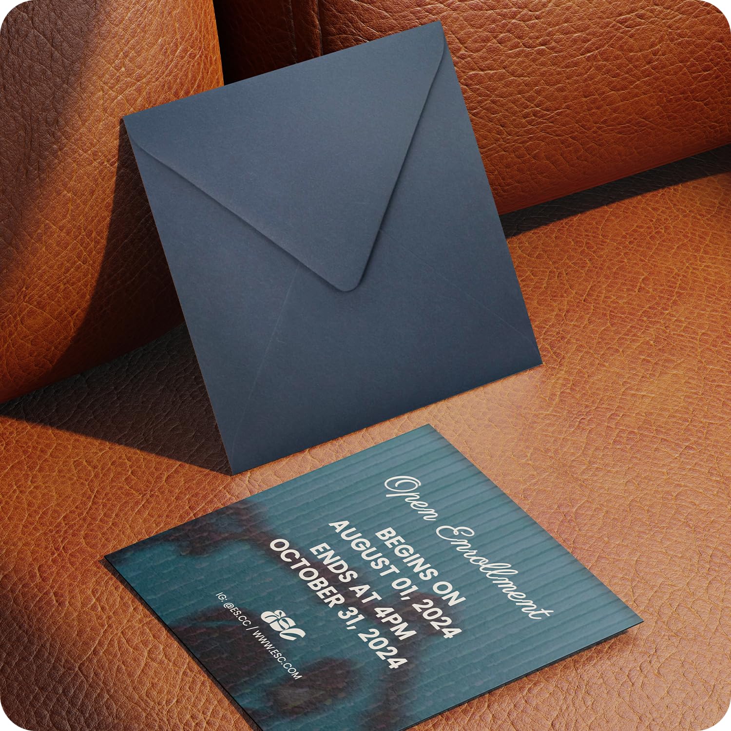 Netuno 500 enveloppes rouge foncé carrées 153x153 mm modernes et raffinées