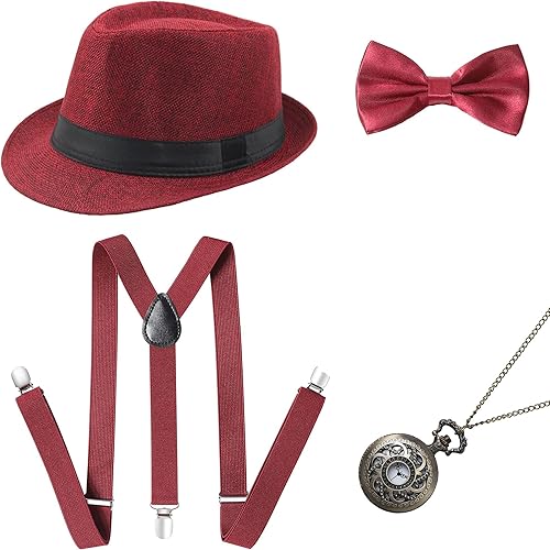 BABEYOND - Conjunto de accesorios para disfraz de Gatsby Gangster de los años 20