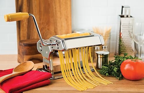 Miniatura 6 de Fox Run 57666 Máquina para hacer pasta/rodillo, acero inoxidable, 8 x 14 x 6.5 pulgadas