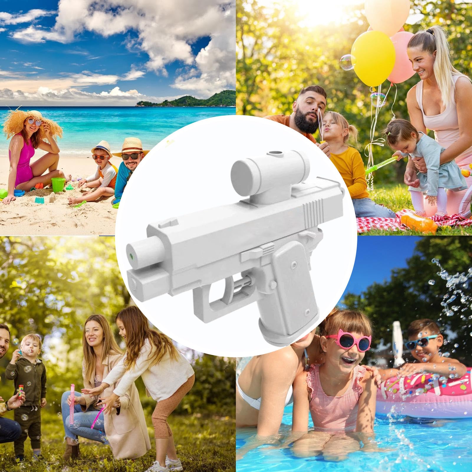 Prank dwukierunkowy pistolet na wodę, odwrócony spray do wody Squirter Toys | Zabawka do wyciskania wody | Pistolet na wodę może być używany z przodu i z tyłu, latem na świeżym powietrzu, do kąpieli