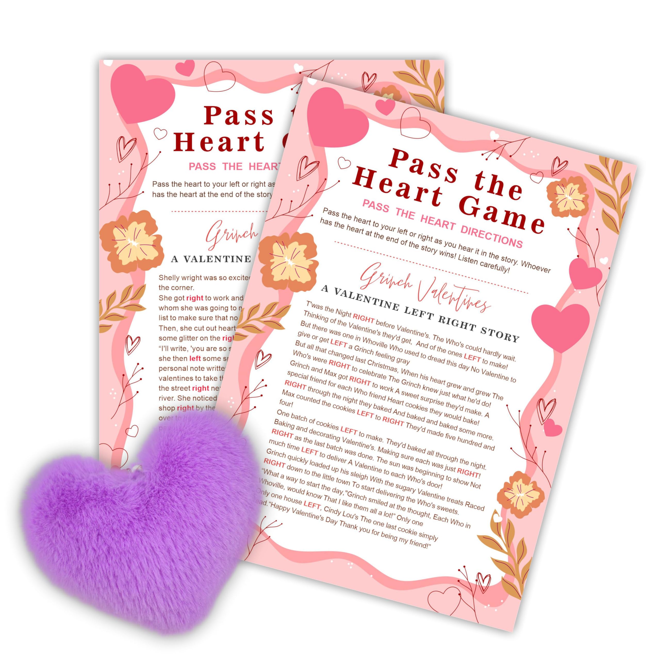 Amazon.com: NYCTUG Valentine's Day Game -Pass The Heart, 2 Left