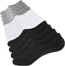 CLOSEMATE 6 Paar Sneaker Socken Herren & Damen Anti-Rutsch-Ferse Füßlinge Atmungsaktives Mesh Unsichtbare Socken Gekämmter Baumwolle 200-Nadel Nr.CW01